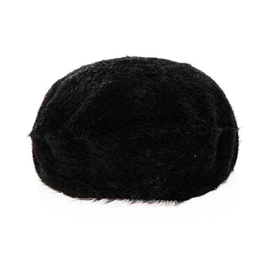 Faux Angora French Beret - DNMC Hats Beanie Boardwalk Style Hats da7063 Black XS-M (53-57 cm) 