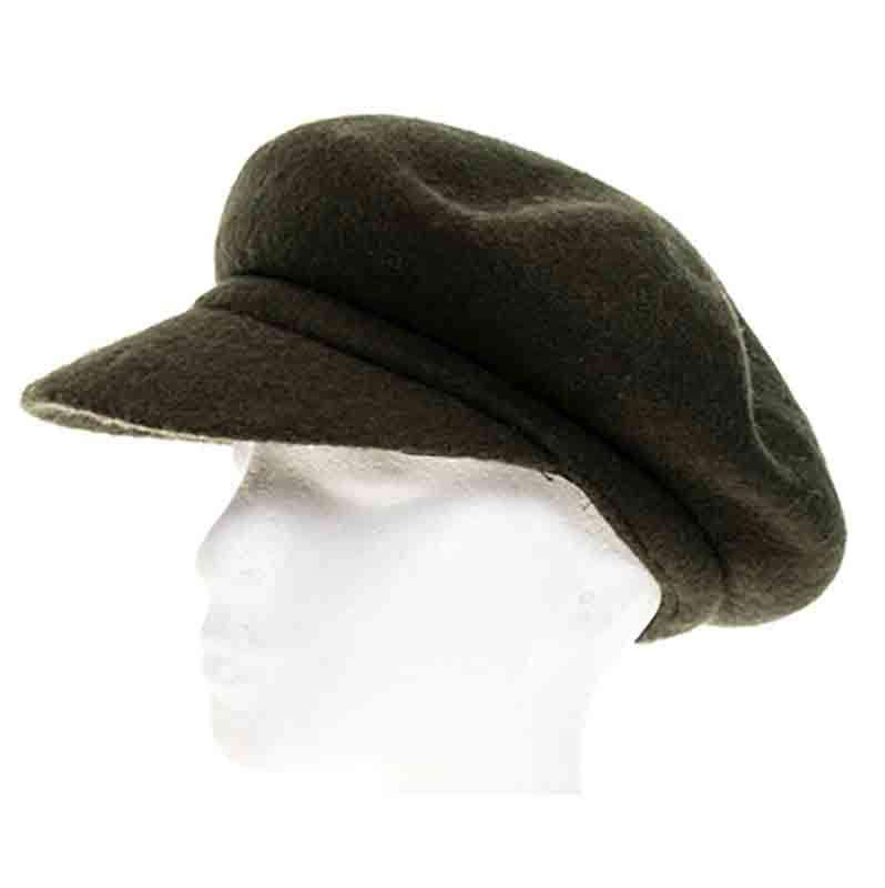 Boiled Wool Newsboy Cap - DNMC Hats Cap Boardwalk Style Hats    