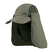 Taslon Folding-Bill Canyon Cap with Sun Shield - Juniper Hat Cap MegaCI MS7236OL Olive  