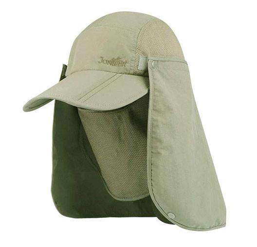 Taslon Folding-Bill Canyon Cap with Sun Shield - Juniper Hat Cap MegaCI J7236 Khaki  