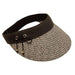 Tweed Brim Sun Visor Visor Cap Boardwalk Style Hats da726BK Black  
