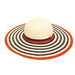 Red, White and Blue Striped Brim Sun Hat Floppy Hat Boardwalk Style Hats    