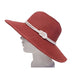 Nautical Look Rope Tie Double Knot Red Sun Hat - Boardwalk Style Floppy Hat Boardwalk Style Hats    