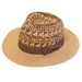 Chunky Handwoven Straw Panama Hat Safari Hat Boardwalk Style Hats WSda8046BN Brown  