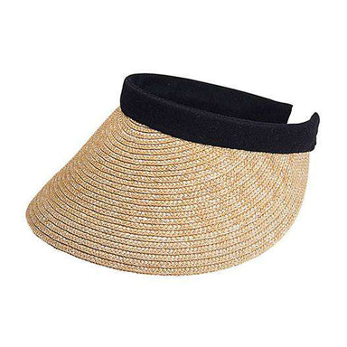 Wheat Straw Clip-on Sun Visor Hat - MCI, Visor Cap - SetarTrading Hats 