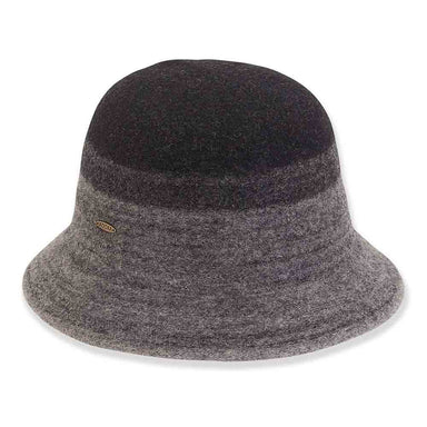 Adora® Wool Hat - Color Blend Soft Wool Bucket Hat, Cloche - SetarTrading Hats 