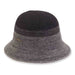 Adora® Wool Hat - Color Blend Soft Wool Bucket Hat Cloche Adora Hats AD1329A Black Medium (57 cm) 