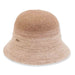 Adora® Wool Hat - Color Blend Soft Wool Bucket Hat Cloche Adora Hats AD1329B Tan Medium (57 cm) 