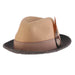 Alliance Wool Felt Fedora with Herringbone Brim - Carlos Santana Hats Fedora Hat Santana Hats SAN383 Tan X-Large (61 cm) 