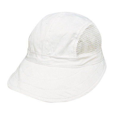 Amazon Cotton Facesaver Cap with Mesh Side - Dorfman Hats Cap Dorfman Hat Co. L15 White  