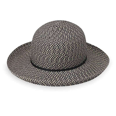 Amelia Packable Sun Hat - Wallaroo Hats Kettle Brim Hat Wallaroo Hats AMEBK Black M/L (58 cm) 