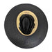 Andora Black Palm Straw Fedora Hat with Gold Feather - Biltmore Hats, Fedora Hat - SetarTrading Hats 