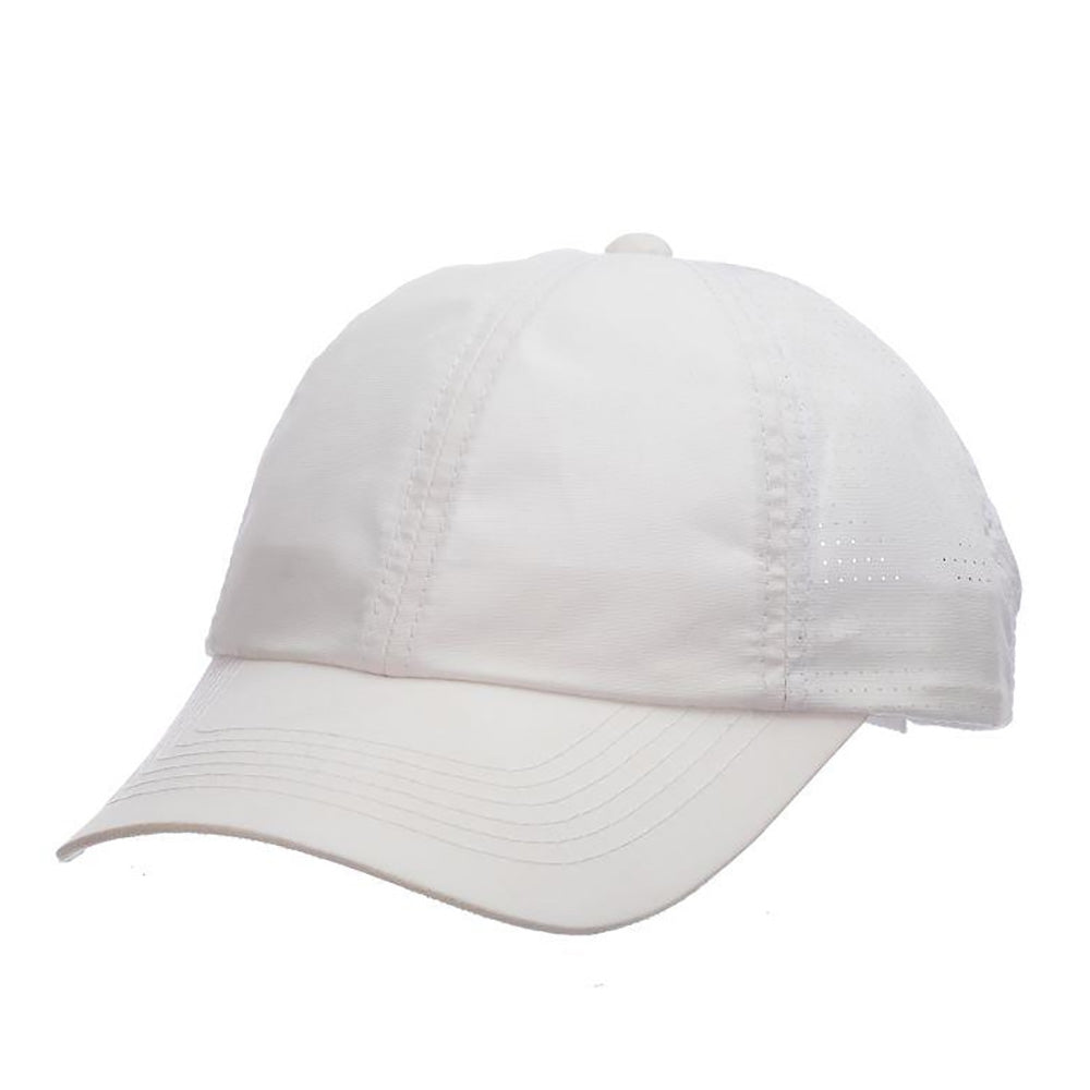 Ardsley Perforated Baseball Cap - DPC Outdoor Hats Cap Dorfman Hat Co. BC358wh White  