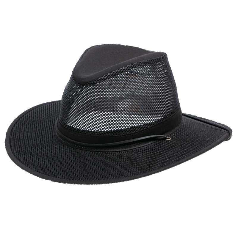 Aussie Packable Breezer, S to 3XL Hat Sizes - Henschel Hats Safari Hat Henschel Hats h5310bk2X Black 2XL (24 5/8") 