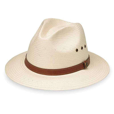Avery Wide Brim Golf Hat - Wallaroo Hats Fedora Hat Wallaroo Hats averyNTm Ivory Medium/Large (57-59 cm) 