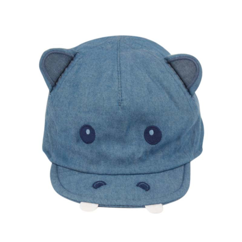Cotton Hippopotamus Cap for Infants - Angela & Williams Hats Cap Epoch Hats BB2785 Blue 0 - 6 mos 