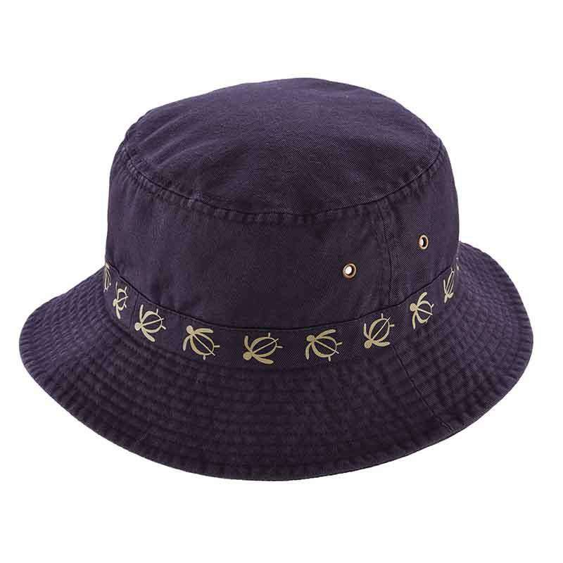 Cotton Bucket Hat with Turtle Design by DPC Global