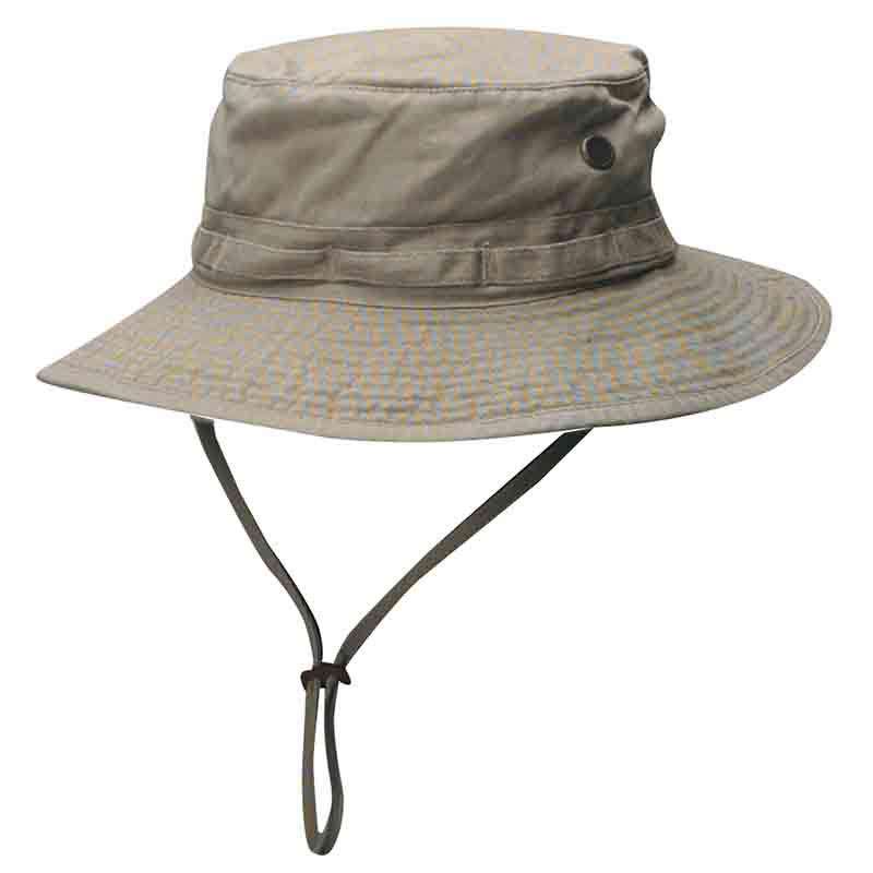 Garment Washed Twill Boonie Hat - DPC Outdoor Hats Bucket Hat Dorfman Hat Co. BH56-KAKI2 Khaki Medium 