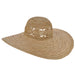 Zuma Fancy Weave Raffia Sun Hat - Brooklyn Hats Floppy Hat Brooklyn Hat WSbkn1448NT Natural  