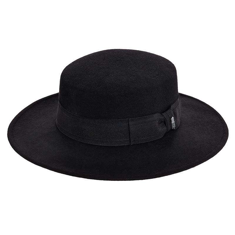Brooklyn Hats - Deadwood Boater Bolero Hat Brooklyn Hat bkn1485BK Black  