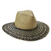 Diamond Design Woven Toyo Safari Hat by Brooklyn Hats Safari Hat Brooklyn Hat bkn1516 Black  