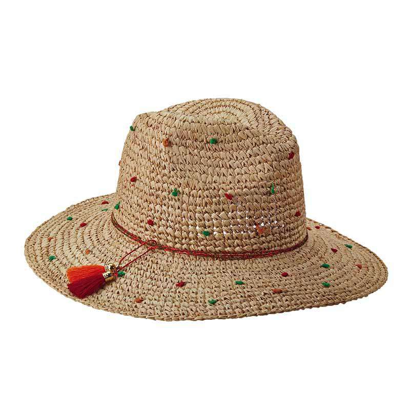 Dubrovnik Speckled Raffia Safari -Brooklyn Hats Safari Hat Brooklyn Hat bkn1517NT Natural  