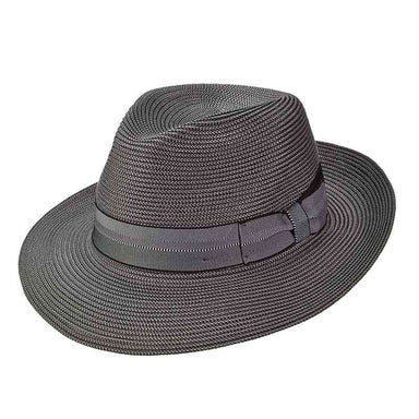 Sandoval Pinch Front Large Brim Fedora Hat - Brooklyn Hat Co, Urban Essentials - Grey Fedora Hat Brooklyn Hat bkn1520GYM Grey Medium (57 cm) 