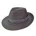 Sandoval Pinch Front Large Brim Fedora Hat - Brooklyn Hat Co, Urban Essentials - Grey, Fedora Hat - SetarTrading Hats 