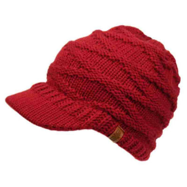 Ponytail Crochet Visor Beanie Beanie Epoch Hats bn3031rd Red  