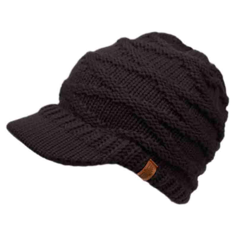 Ponytail Crochet Visor Beanie Beanie Epoch Hats bn3031bk Black  