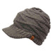 Ponytail Crochet Visor Beanie Beanie Epoch Hats bn3031cl Charcoal  