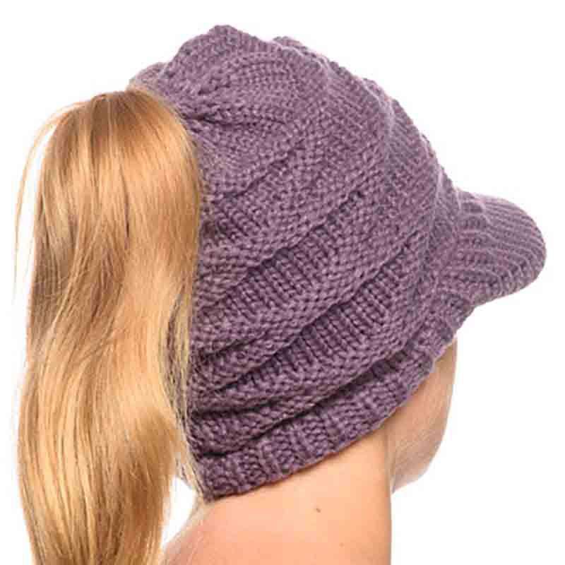 Ponytail Crochet Visor Beanie Beanie Epoch Hats    