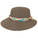 Narrowing Brim Sun Hat with Shells Wide Brim Hat Great hats by Karen Keith