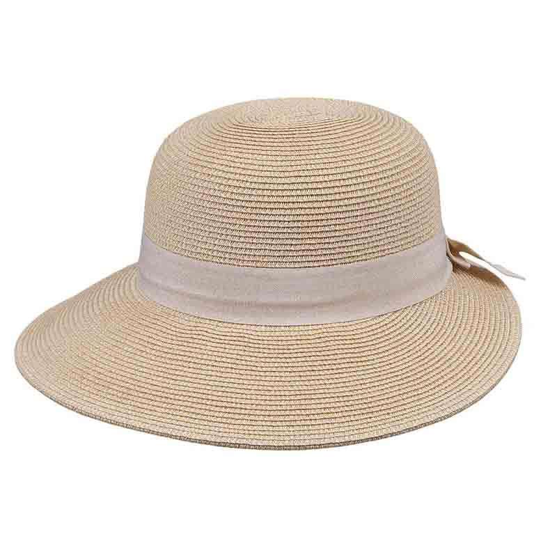 Sun Hat with Narrowing Brim - Karen Keith Wide Brim Hat Great hats by Karen Keith BT23F Ivory Heather Medium (57 cm) 