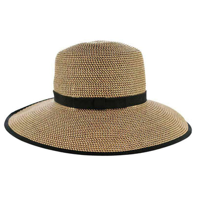Karen Keith Tweed Straw Facesaver Hat with Ponytail Hole Facesaver Hat Great hats by Karen Keith BT9CB-C Black tweed  