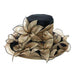 Metallic Organza Flower Dress Hat Dress Hat Something Special Hat by5821bk Black  
