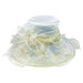 Metallic Organza Flower Dress Hat Dress Hat Something Special Hat by5821ow Off-White  