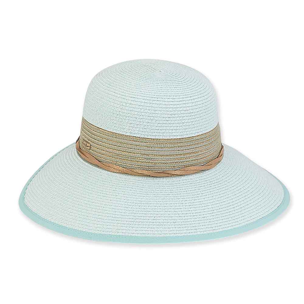 Backless Facesaver Hat with Metallic Speckles - Sun 'N' Sand Hats Facesaver Hat Sun N Sand Hats HH2168C Mint Medium (57 cm) 