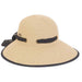 Backless Sun Savor Hat with Chiffon Scarf - Sun 'N' Sand Hat, Facesaver Hat - SetarTrading Hats 
