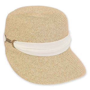Straw Brim Cap Hat with Sash - Sun 'N' Sand Hats