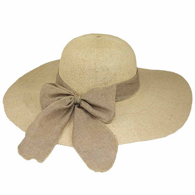 Bangkok Toyo Straw Beach Hat - Jeanne Simmons Hats Wide Brim Sun Hat Jeanne Simmons JS1365NAT Natural  