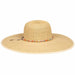 Bangkok Toyo Straw Beach Hat with Colorful Cord - Karen Keith Hats Wide Brim Sun Hat Great hats by Karen Keith TW35-Bnat Natural M (57 cm) 