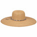 Bangkok Toyo Straw Beach Hat with Colorful Cord - Karen Keith Hats Wide Brim Sun Hat Great hats by Karen Keith TW35-Att Toast M (57 cm) 