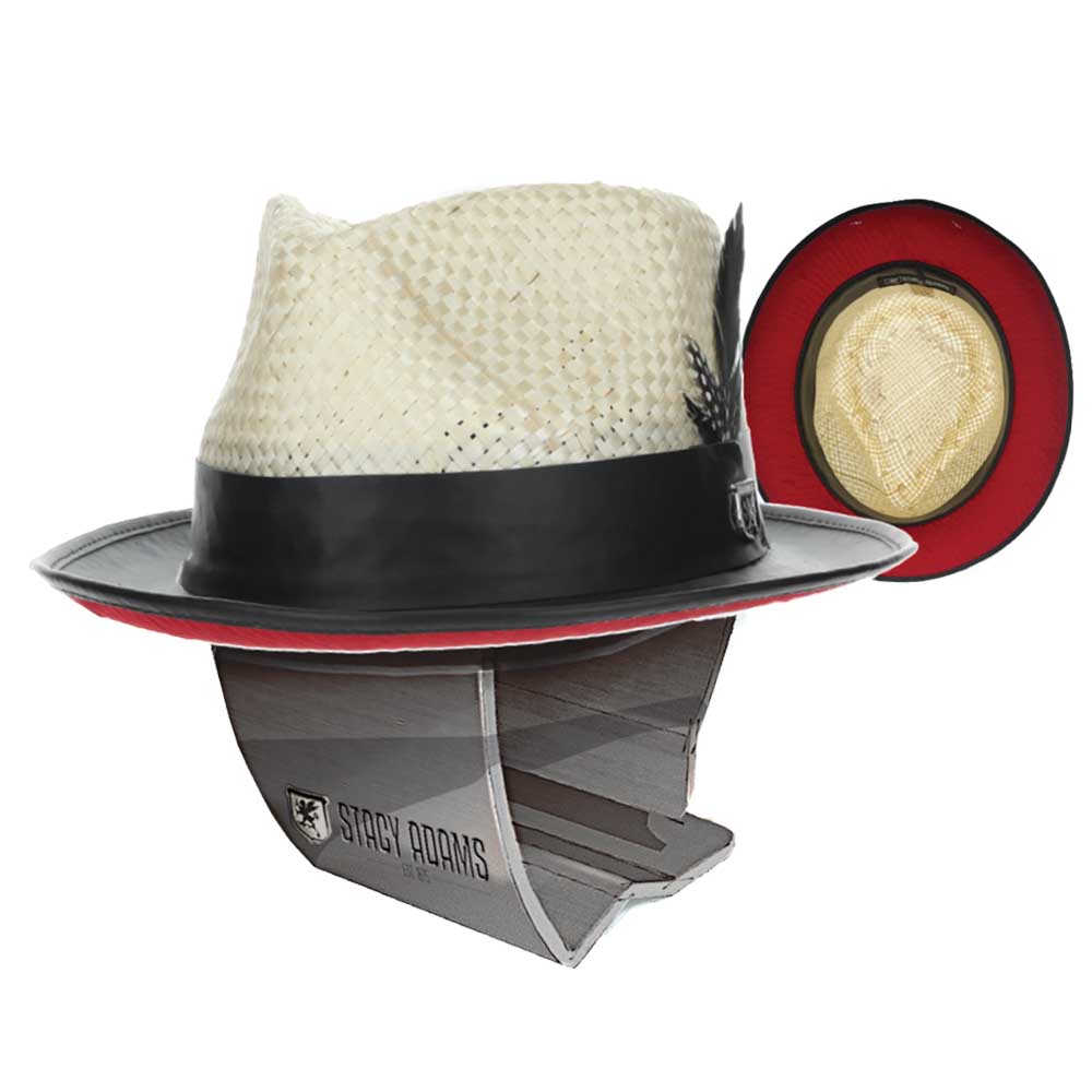 Bao Fedora with Leather Brim - Stacy Adams Hats — SetarTrading Hats