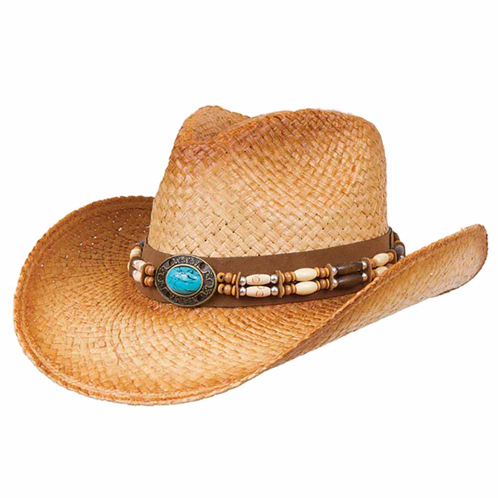 6 Strand Beaded Concho Hat Band