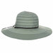 Bellarosa Ribbon Sun Hat with Chin Cord - Scala Hat Wide Brim Sun Hat Scala Hats    