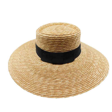 Big Brim Straw Boater Hat - Brooklyn Hat Co Bolero Hat Brooklyn Hat    