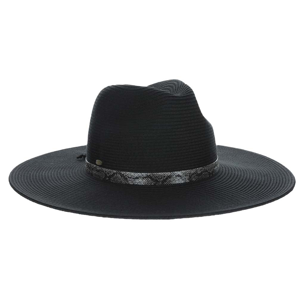 Black Large Brim Safari Sun Hat - Scala Collezione, Safari Hat - SetarTrading Hats 