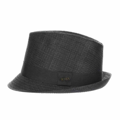 Black Matte Toyo Fedora - Scala Hats Fedora Hat Scala Hats    