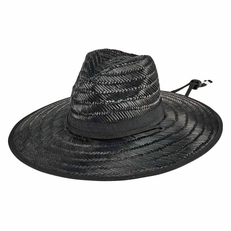 Black Moss Straw Lifeguard Hat San Diego Hat — SetarTrading Hats